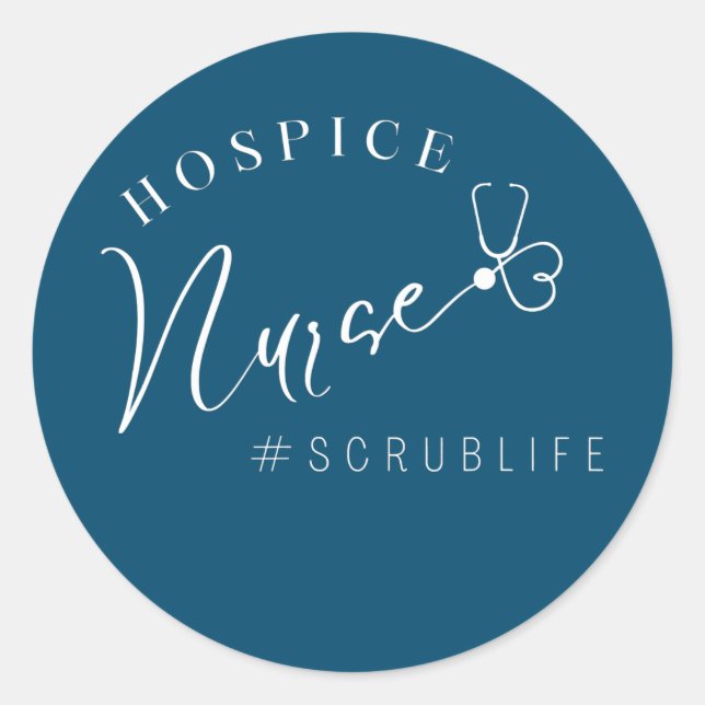 Hospice Nurse Registered Nurse RN Emergency Room Runder Aufkleber (Vorderseite)