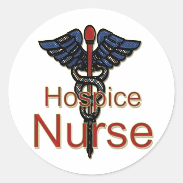 Hospice Nurse Runder Aufkleber (Vorderseite)