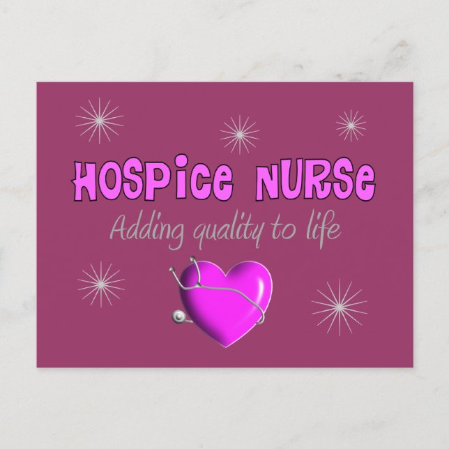 Hospice Nurse T - Shirt und Geschenke Postkarte (Vorderseite)