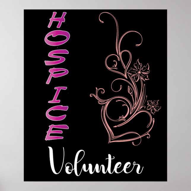 Hospice Volunteer Geschenk Frauen Männer Krankenpf Poster (Vorne)