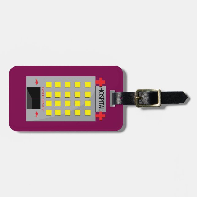 Hospital Building Emergency Entrance Gepäckanhänger (Vorderseite horizontal)