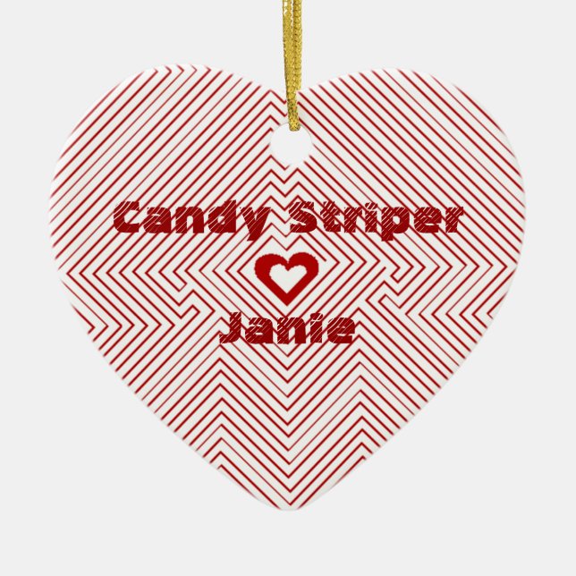 Hospital Candy Striper Gift Gifts Heart Ornament (Vorne)
