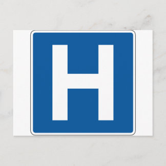 Hospital Street Sign Postkarte