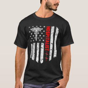 Hospitalist American Flag Patriotic Medicft T-Shirt
