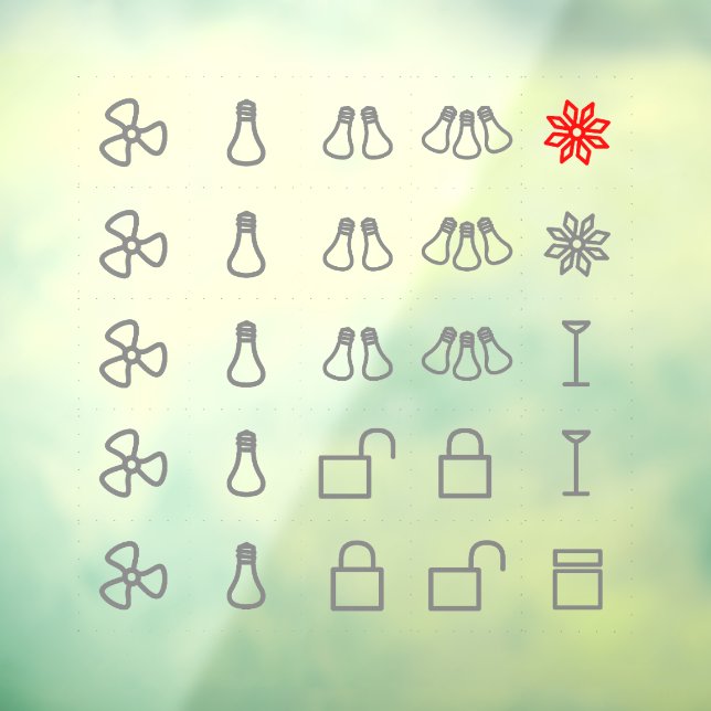 Hospitality cling labels for switches. Grey. Small Fensteraufkleber (Blatt 3)