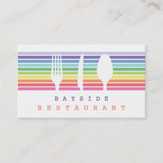 Hospitality Food Fork Spoon Knife Business Card Visitenkarte