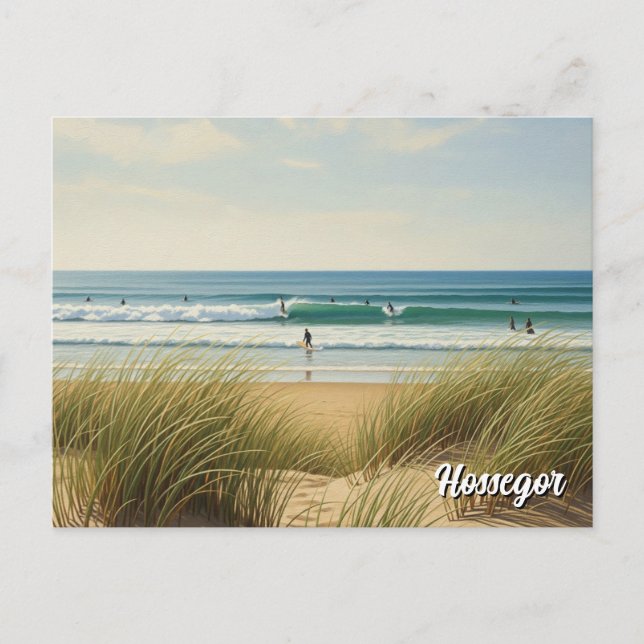 Hossegor Frankreich Surfer Postkarte (Vorderseite)
