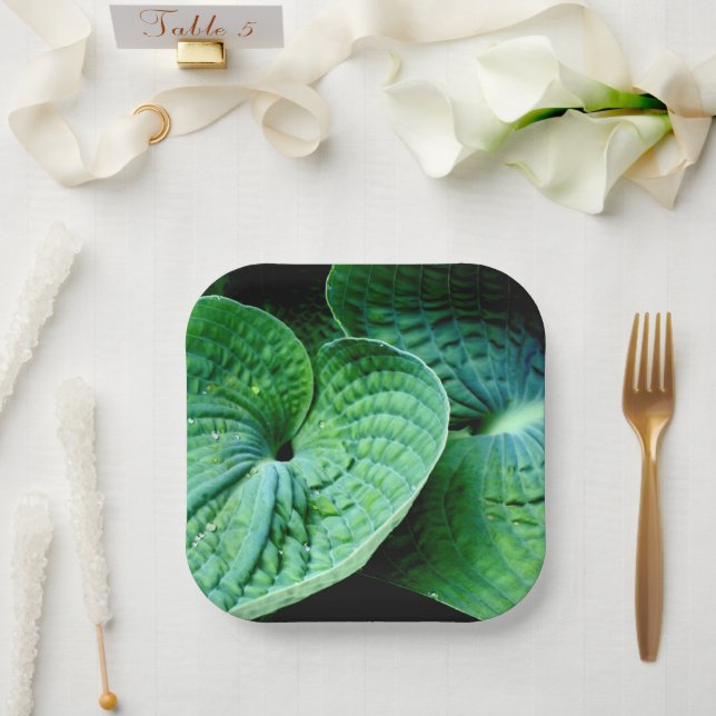 Hosta Heart Pappteller (Hochzeit)
