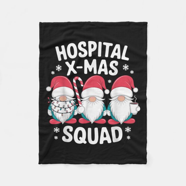 Hostal Xmas Squad Krankenschwester Weihnachtsherbe Fleecedecke (Vorderseite)