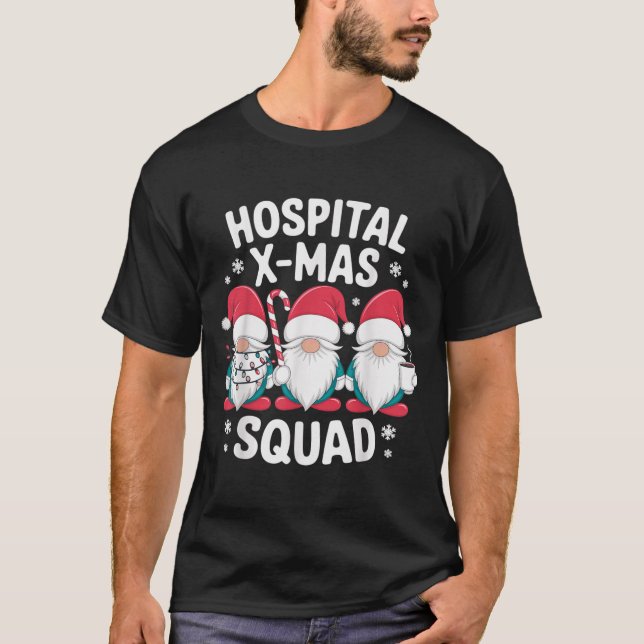 Hostal Xmas Squad Krankenschwester Weihnachtsherbe T-Shirt (Vorderseite)