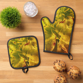 "Hostas" Ofenhandschuh & Topflappen-Set