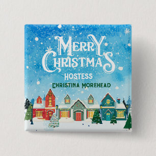 Hostess Button - Weihnachtsthema
