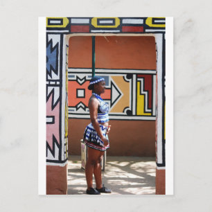 Hostess in Lesedi Postkarte