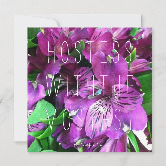 Hostess mit dem Mostest!Dankeskarte Einladung (Vorderseite)