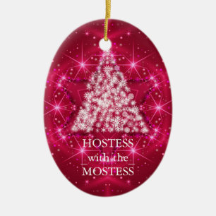 Hostess mit Mostess Weihnachtskhalkboard Keramik Ornament