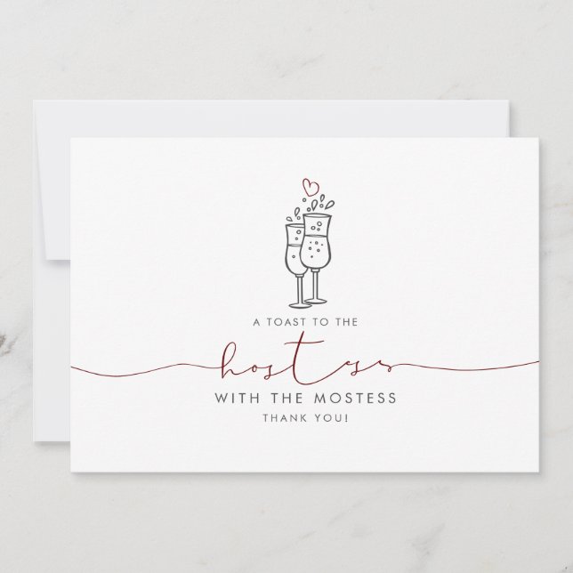Hostess Mostess Niedlich Minimalistisch Vielen Dan (Vorderseite)