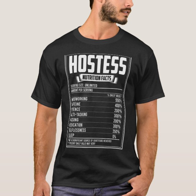 Hostess Nutrition Fakten T-Shirt (Vorderseite)