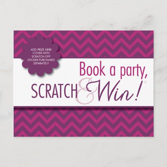 Hostess Scratcher/Instructions Postcard - FACEBOOK Postkarte (Vorderseite)