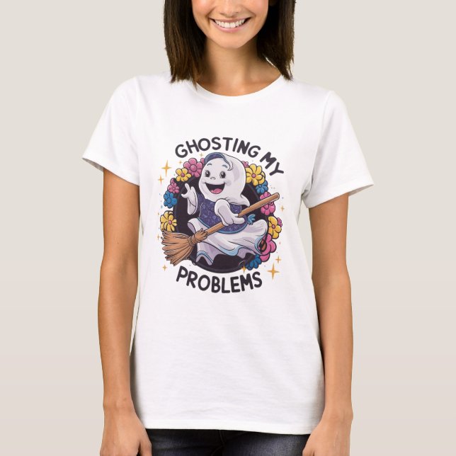 Hosting meiner Probleme, lustige Geister Design Fr T-Shirt (Vorderseite)