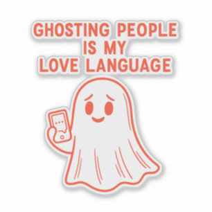 Hosting People ist meine Liebe - Funny Ghost - Aufkleber