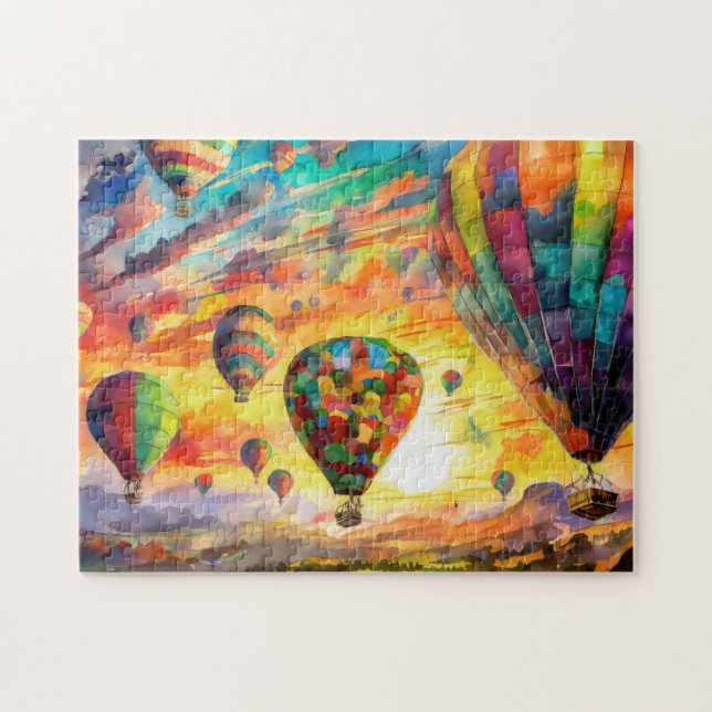 Hot Air Ballon 1 Foto Puzzles Internet Jigsaw (Horizontal)