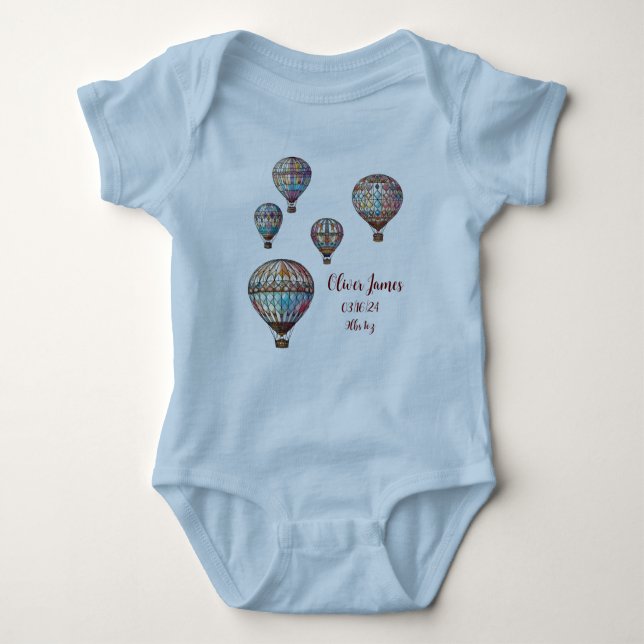 Hot Air Ballon Baby One Piece T - Shirt (Vorderseite)