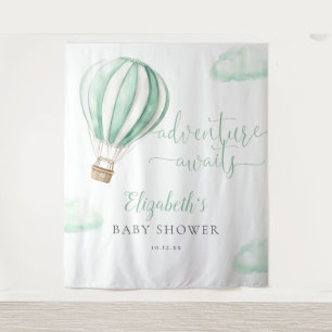 Hot-Air-Ballon-Baby-Shower-Fotohintergrund Wandteppich