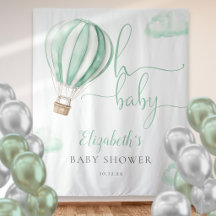 Hot Air Ballon Babydusche Foto Hintergrund