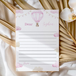 Hot Air Ballon Birthday Time Kapsel Message Card Dankeskarte