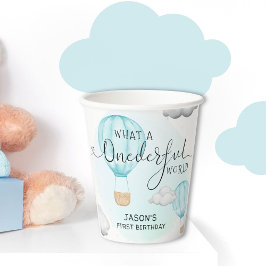 Hot Air Ballon Boys 1. Geburtstag Party Pappbecher