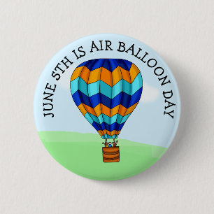 Hot Air Ballon Day ist der 5. Juni Button