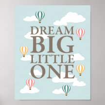 Hot Air Ballon Dream Big Little One Kinderzimmer A