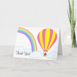 Hot Air Ballon Grußkarte - Weißer Hintergrund Dankeskarte