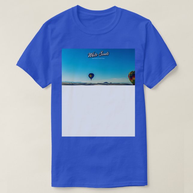 Hot-Air-Ballon mit weißem Sand 18 T-Shirt (Design vorne)