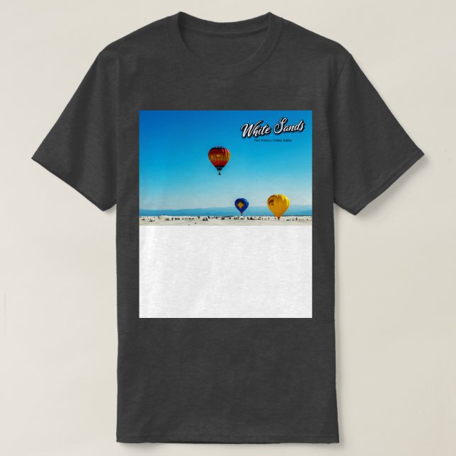 Hot-Air-Ballon mit weißem Sand 21 T-Shirt (Design vorne)