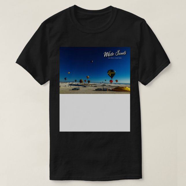 Hot-Air-Ballon mit weißem Sand - Invitation 8 T-Shirt (Design vorne)
