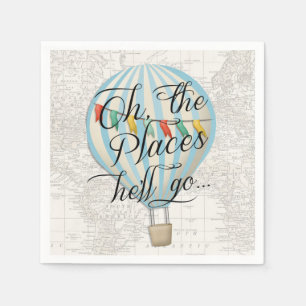 Hot Air Ballon Napkin Baby Shower Boy Serviette