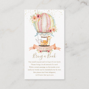 Hot Air Ballon Niedlichen Babyanimationen Buchen Begleitkarte