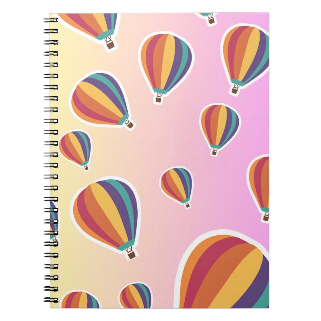 Hot Air-Ballon-Notebook Notizblock (Vorderseite)