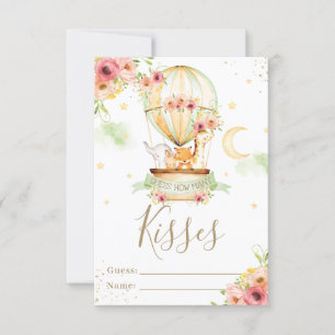 Hot Air Ballon Tiere schätzen wie viele Kisses Car Einladung
