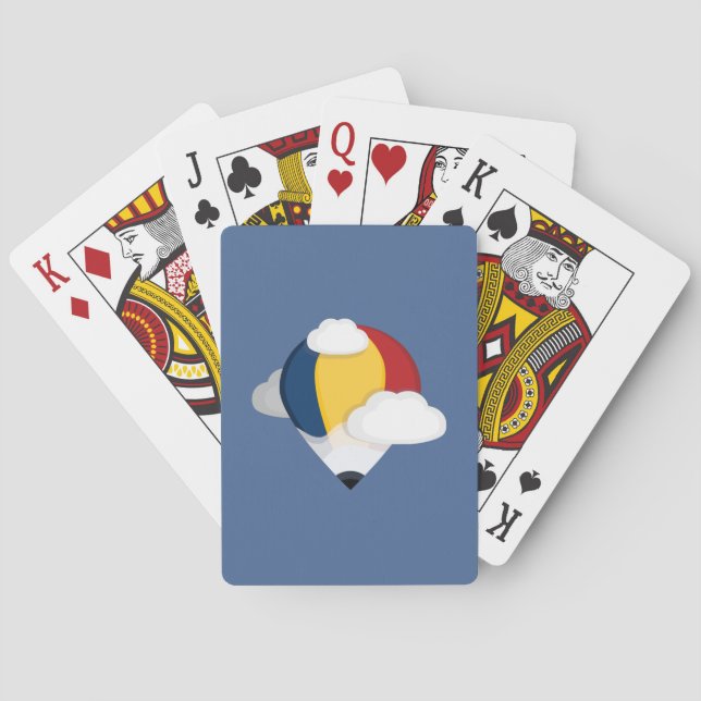 Hot Air Ballon und Pencil Classic Spielkarten (Rückseite)