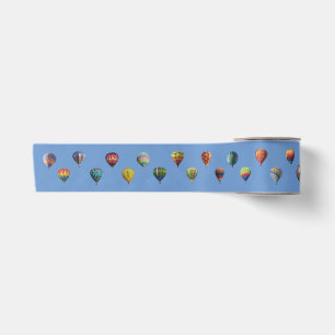 Hot Air Ballon Wave Blue Sky Satinband