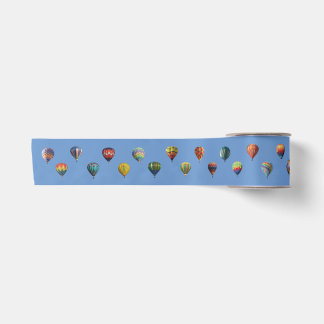 Hot Air Ballon Wave Blue Sky Satinband