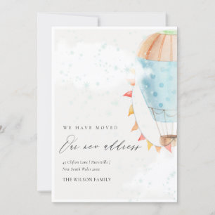 Hot Air Ballon Wolken Star Wir haben Moving Card Dankeskarte