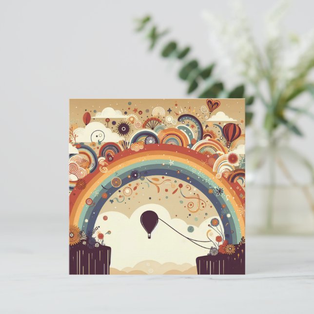 Hot Air Balloon Adventure erwartet Twin Baby Showe (Stehend Vorderseite)