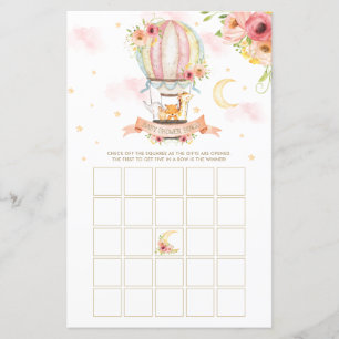 Hot Air Balloon Animals Baby Show Bingo Game