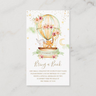 Hot Air Balloon Baby Animals Dusche bringen Sie ei Begleitkarte