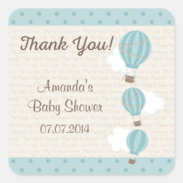 Hot Air Balloon Baby Dusche Danke Stickers
