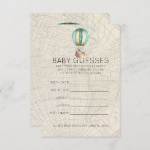 Hot Air Balloon   Baby Shooting Game Einladung