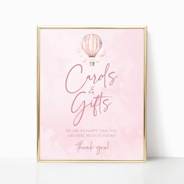 Hot Air Balloon Baby Shower Cards and Gifts Sign Poster (Von Creator hochgeladen)